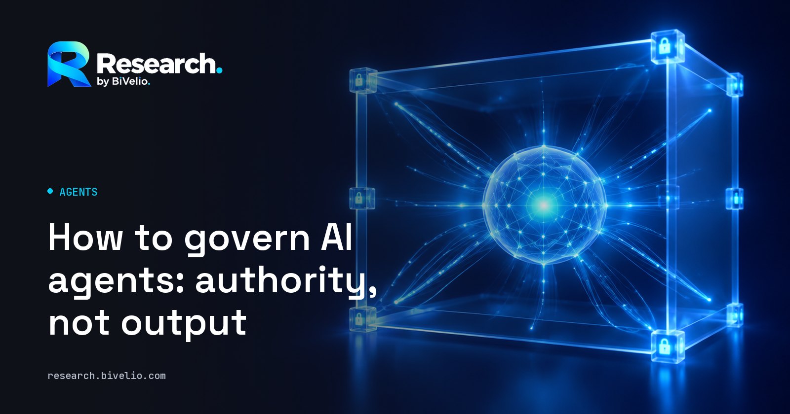 Cover of the article “How to govern AI agents: authority, not output”