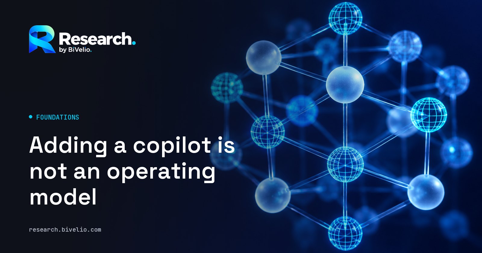 Cover of the article “Adding a copilot is not an operating model”