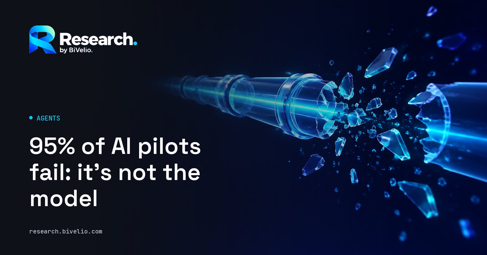 Cover of the article “95% of AI pilots fail: it's not the model”