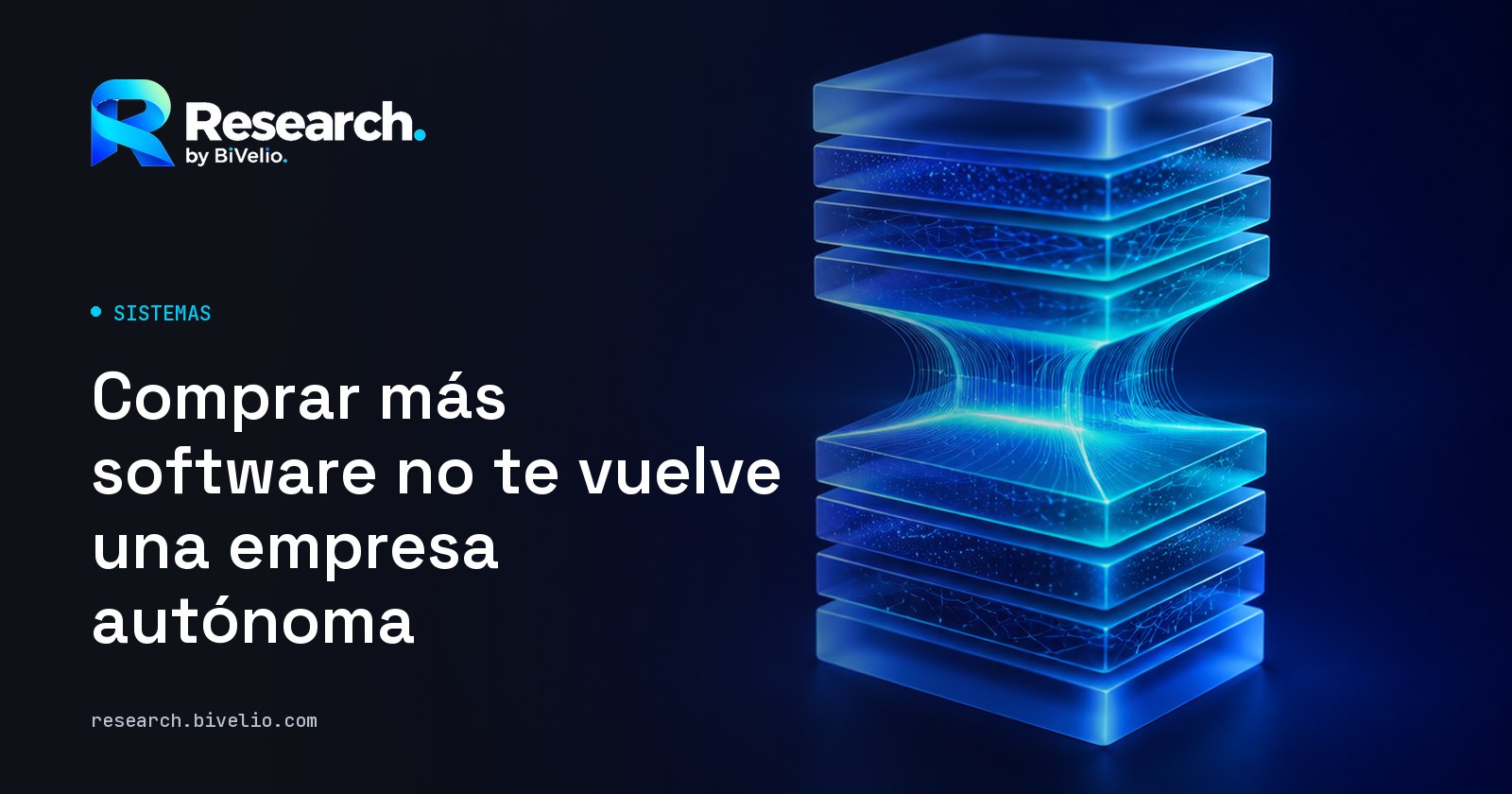 Portada del artículo «Comprar más software no te vuelve una empresa autónoma»